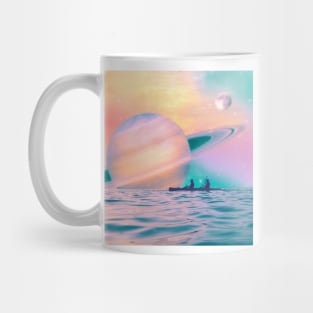 To Saturn - Collage Art Mug